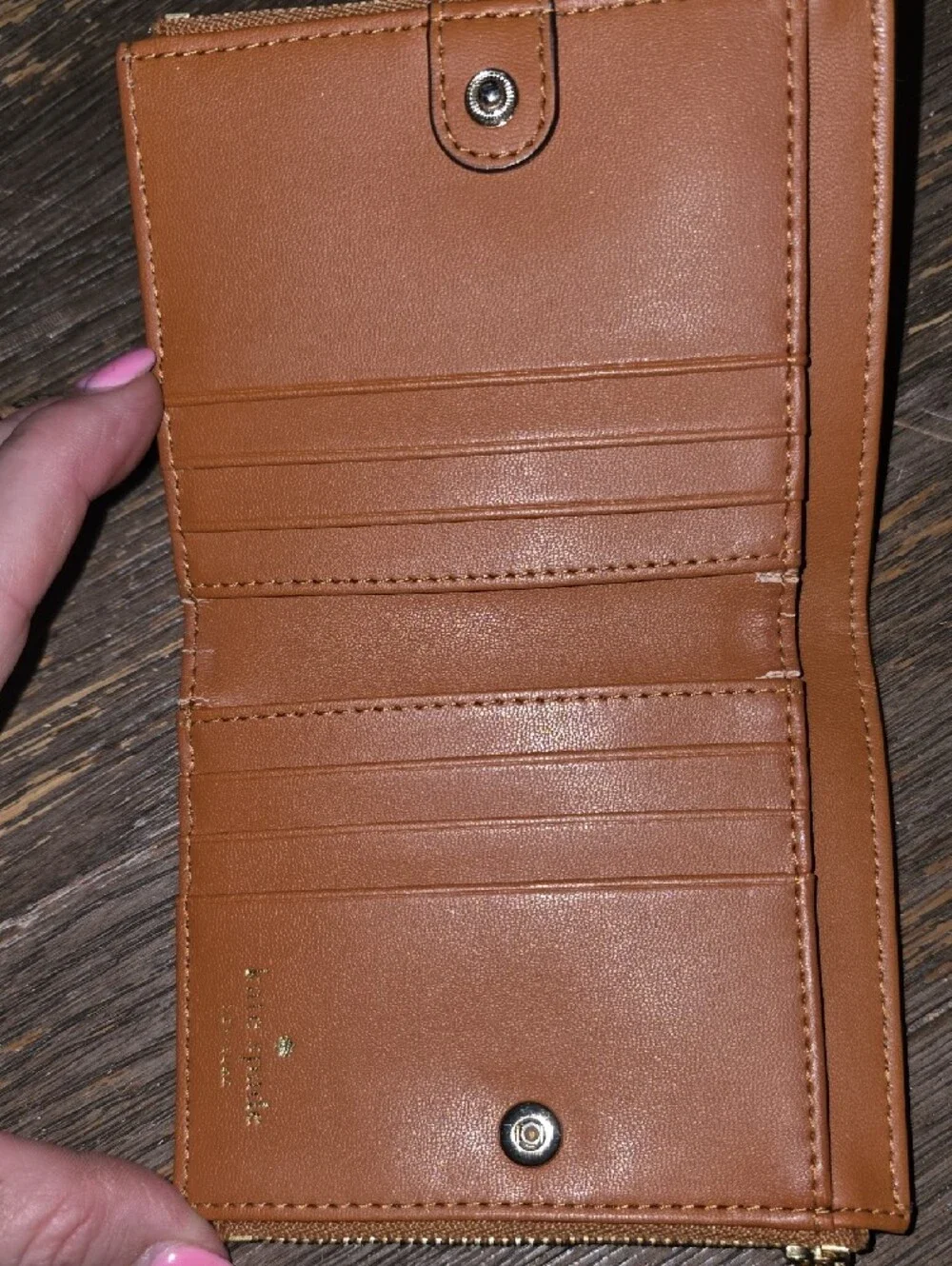 Kate Spade Pebbled Leather  Wallet in Cognac